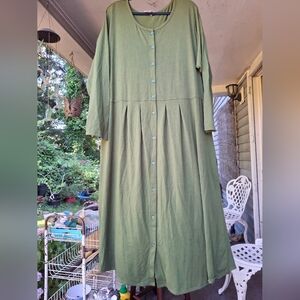 American Sweetheart 4X Green Long Sleeve Dress new without tags